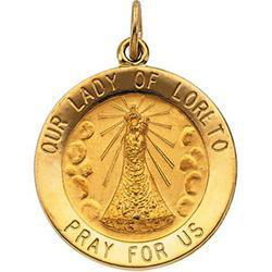 14K Yellow Gold Our Lady Of Loreto Medalyellow 