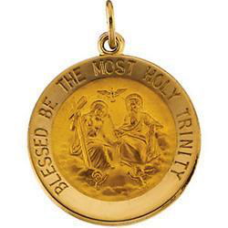 14K Yellow Gold Holy Trinity Medalyellow 
