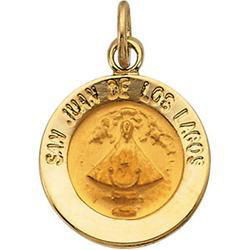 14K Yellow Gold San Juan Of Los Lagos Medalyellow 