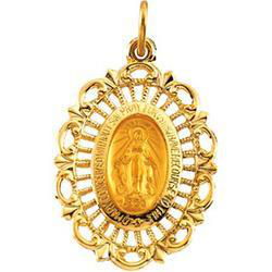 14K Yellow Gold Miraculous Medalyellow 