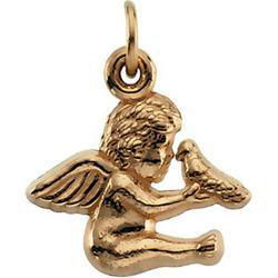 14K Yellow Gold Holy Spirit Angel Medalyellow 