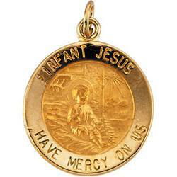 14K Yellow Gold Infant Jesus Medalyellow 
