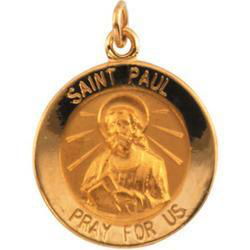14K Yellow Gold St. Paul The Apostle Medalyellow 