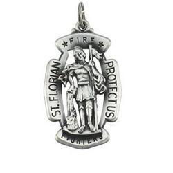 Sterling Silver St. Florian Medalsterling 