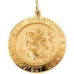 Yellow Gold Filled St. Christopher Medalyellow 