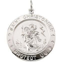 Sterling Silver St. Christopher Medalsterling 