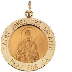 14K Yellow Gold St. James Medalyellow 