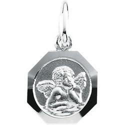 14K White Gold Octagonal Angel Pendantwhite 