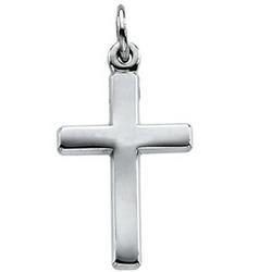 14K White Gold Cross Pendantwhite 