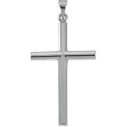 14K White Gold Cross Pendantwhite 