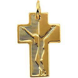 14K Yellow Gold Crucifix Pendantyellow 