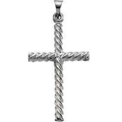 14K White Gold Cross Pendantwhite 