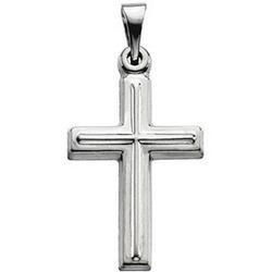 14K White Gold Cross Pendantwhite 