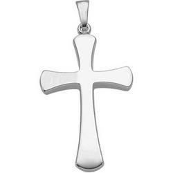 14K White Gold Cross Pendantwhite 