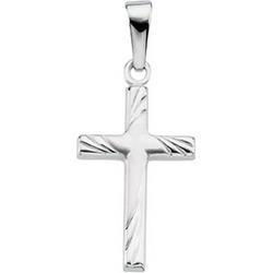 14K White Gold Cross Pendantwhite 