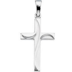 14K White Gold Cross Pendantwhite 