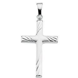 14K White Gold Cross Pendantwhite 