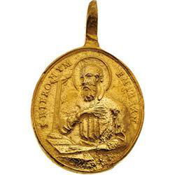 14K Yellow Gold St. Jerome & Jesus Of Nazareth Pendantyellow 