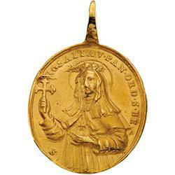 14K Yellow Gold St. Rose Of Lima & St. Gertrude Pendantyellow 
