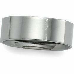 14K White Gold Square Comfort Fit Band - 6mmwhite 