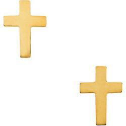 14K Yellow Gold Cross Earringsyellow 
