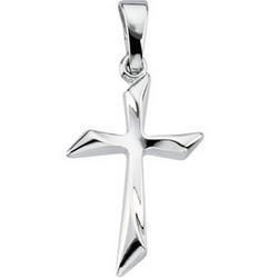 14K White Gold Cross Pendantwhite 