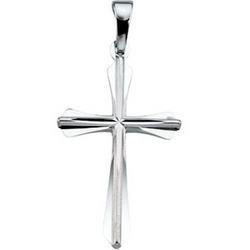 14K White Gold Cross Pendantwhite 