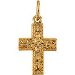 14K Yellow Gold Small Cross Pendantyellow 