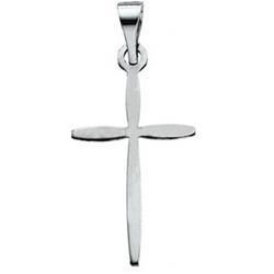 14K White Gold Cross Pendantwhite 