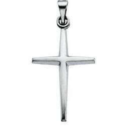 14K White Gold Cross Pendantwhite 