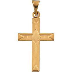 14K Yellow Gold Fancy Cross Pendantyellow 