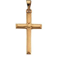 14K Yellow Gold Cross Pendantyellow 