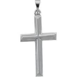 14K White Gold Cross Pendantwhite 