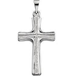 14K White Gold Cross Pendantwhite 