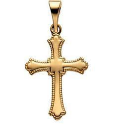 14K Yellow Gold Cross Pendantyellow 