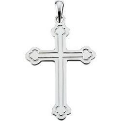 14K White Gold Cross Pendantwhite 