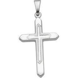 14K White Gold Cross Pendantwhite 
