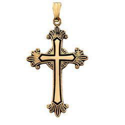Yellow Gold Filled Cross Pendantyellow 