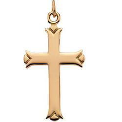Yellow Gold Filled Cross Pendantyellow 
