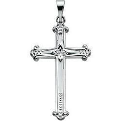 14K White Gold Cross Pendantwhite 