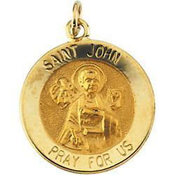 14K Yellow Gold St. John The Evangelist Medalyellow 