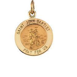14K Yellow Gold St. John The Baptist Medalyellow 