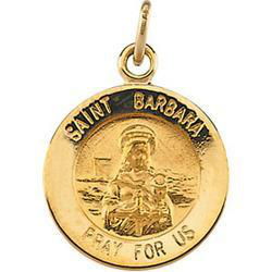 14K Yellow Gold St. Barbara Medalyellow 