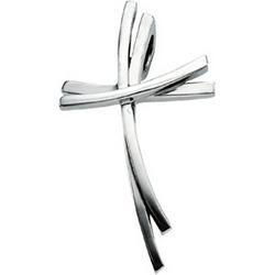 14K White Gold Cross Pendantwhite 