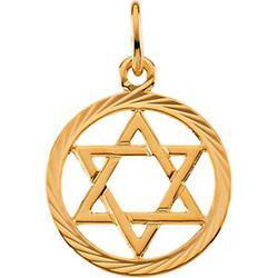 14K Yellow Gold Star Of David Pendantyellow 