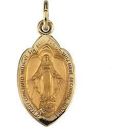 14K Yellow Gold Miraculous Medalyellow 