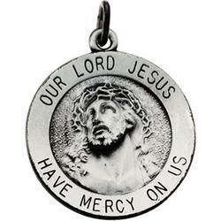 Sterling Silver Rd. Lord Jesus Pendant Medalsterling 