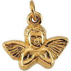 14K Yellow Gold Baby Angel Pendantyellow 