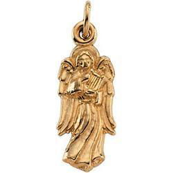 14K Yellow Gold Angel & Harp Pendantyellow 