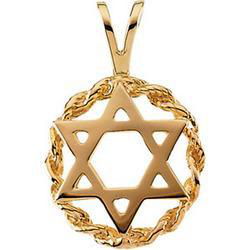 14K Yellow Gold Star Of David Pendantyellow 